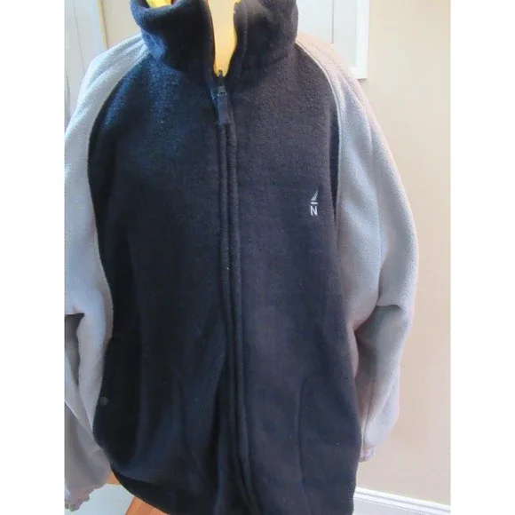 Nautica men reversible fleece lined winter coat jacket 2XLT blue yellow